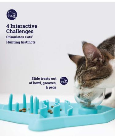 Petstages Hunt N' Snack Mat - Interactive Slow Feeder Cat Game | Engaging Puzzle for Cats - Buy Online on SooperMarket.com