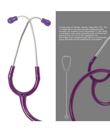 Dual Head Stethoscope for Doctors & Nurses - High Acoustic Sensitivity Durable & Comfortable - Lightweight Medical Tool (Purple - Buy Online on SooperMarket.com