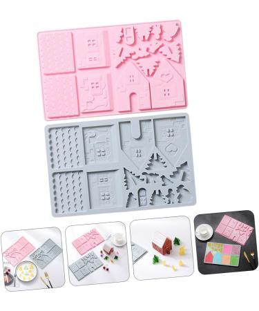 Cabilock 12 Pcs Cake Baking Tools Silicone Molds House Cookie Home Tools Christmas Cake Mold Manual Dessert - Buy Online on SooperMarket.com