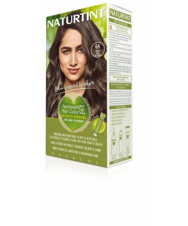 Naturtint Permanent Hair Color 6A Dark Ash Blonde - Ammonia-Free, Vegan, Cruelty-Free | Up to 100% Gray Coverage | Long-Lasting Results - Buy Online on SooperMarket.com