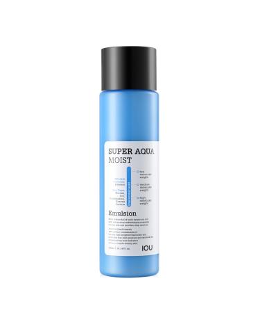 WELCOS IOU Super Aqua Moist Emulsion | Intensive Moisturizing for Long-Lasting Hydration | Soothing & Nourishing with Hyaluronic Acid | Hydrating Bomb | Korean Skin Care | 300ml / 10.14 Fl. oz