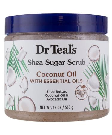 Dr. Teal's Coconut Oil Shea Sugar Scrub 19oz - Exfoliating Body Scrub - Buy Online on SooperMarket.com
