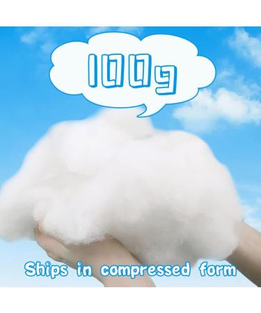 100g Premium Polyester Fiberfill for Pillow Filling & DIY Crafts - Recycled Fiber, High Resilience Stuffing for Christmas Dolls & Home Decor - 3.5oz - Buy Online on SooperMarket.com