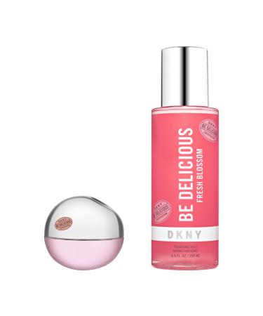 DKNY Be Delicious Fresh Blossom Eau de Parfum Duo - Long Lasting Floral Fragrance - Perfume Spray 1.0 Fl. Oz. & Fragrance Mist 8.4 Fl. Oz.
