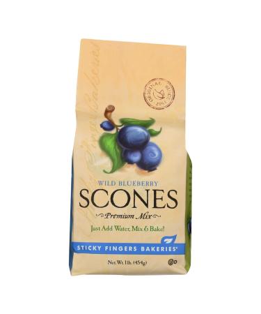Sticky Fingers Bakeries Gluten Free Scone Mix Wild Blueberry (Pack of 6)