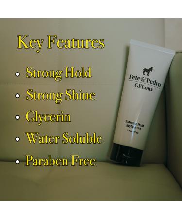 Pete & Pedro GELous - Extreme Hold Hair Gel for Men | Shark Tank Featured | Super Strong Hold & High Shine | 7 oz - Buy Online on SooperMarket.com