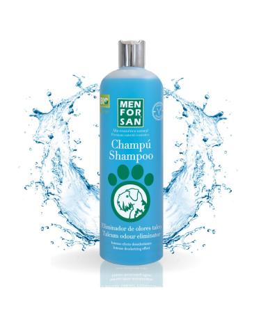 MENFORSAN Odour Eliminating Dog Shampoo Removes bad odours from the coat Talc Blue 1 l