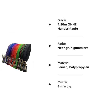 Premium Dragging Leash for Medium & Large Dogs - 1m to 40m 20mm Wide Rubberized Neon Green Ideal for Tracking & Practice - Buy Online on SooperMarket.com