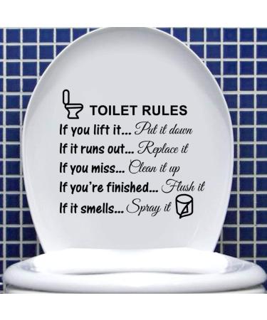 Jiuhong Funny Man's Woman's Washroom Toilet Sign Wall Sticker Home Decor - DIY Removable Bathroom WC Door Accessory for Kids Room - Buy Online on SooperMarket.com