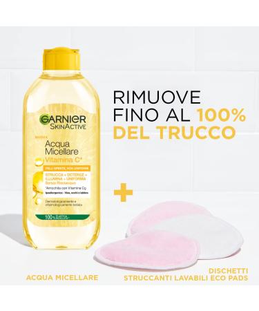 Garnier Micellar Water All-in-1 SkinActive with Vitamin C - 3 x 400ml for Dull & Uneven Skin | No Rinse International Shipping - Buy Online on SooperMarket.com