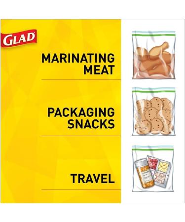 Glad Zipper Food Storage Sandwich Bags - On-the-Go Snack and Lunch Bags - 600 Count, Microwave Safe, BPA Free - Buy Online on SooperMarket.com