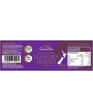 Queen Bee Manuka Honey MGO 263+ 454g - Buy Online on SooperMarket.com