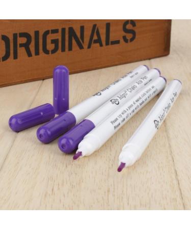 12 PACK Purple Disappearing Ink Fabric Marking Pen - Water Erasable, Auto-Vanishing, Temporary Marker for Cloth - Buy Online on SooperMarket.com
