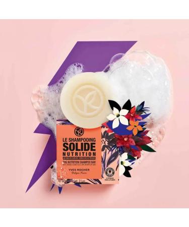 Yves Rocher Nutrition Shampoo Bar - Repair Flower Oils for Dry & Damaged Hair - 60g | Buy Online Worldwide - Buy Online on SooperMarket.com
