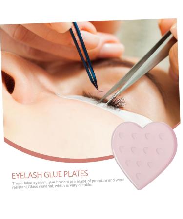 Mipcase Eyelash Adhesive Station - 2pcs Eyelash Extension Pads & Magnetic Holder - Pink Glass Crystal Gasket for False Lashes - Buy Online on SooperMarket.com
