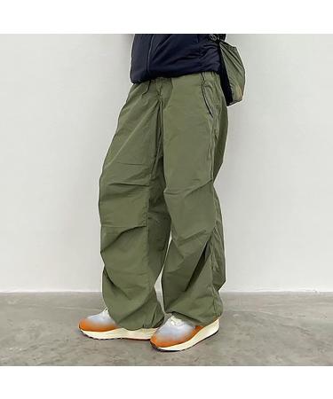 Gufesf Women's Y2K Cargo Pants Baggy Low Waist Wide Leg Streetwear with Big Pockets - Ak-a-green Small - Buy Online on SooperMarket.com