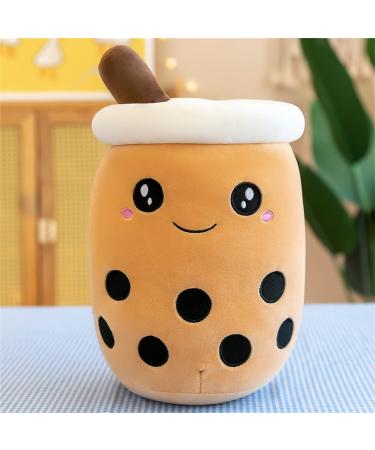 HICAS Bubble Tea Plush Pillow Boba Plushie Cartoon Plush Dolls Funny Milk Tea Soft Doll Tea Cup Cushion Bubble Tea Plush Toy Children's Toy Birthday Gift Brown 1 24cm/9.45inch Brown 1 24cm/9.45inch