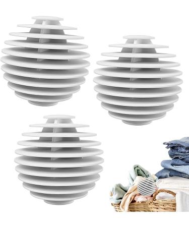Laundry Balls For Dryer - Hair Remover For Laundry - Spherical Vane Eco-friendly Hair Catcher Balls Anti-tangling Reusable Washing Ball For Enhancing Your Machine Cleaning Power White - Buy Online on SooperMarket.com