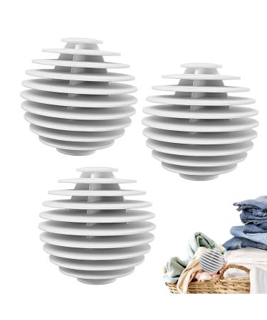 Kirdume Laundry Balls | Laundry Scrubbing Balls | Spherical Vane Lint Catcher Reusable Eco-friendly Laundry Scrubbing Balls Anti Static Ball For Reducing Drying Time And Wrinkles White