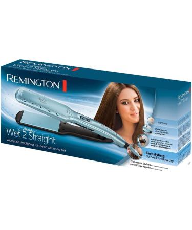 Remington Smooth Iron Wide Wet2Straight - Versatile Hair Straightener for Wet & Dry Use LCD Display 140-230 C Anti-Frizz Technology - Buy Online on SooperMarket.com