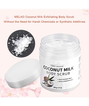 Buy Coconut Milk Body Scrub & Peeling Cream | 340g Moisturizer & Brightening Gel - International Shipping Available - Buy Online on SooperMarket.com