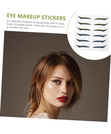 Healeved 12 Pairs Glitter Eyeliner Double Eyelid Stickers Eyeliner Tape Strips Cosmetic Eyelid Tape - Buy Online on SooperMarket.com