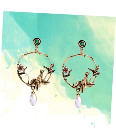 PACKOVE Circle Earrings Fashion Earrings Women Earrings Flower Earrings Vintage Accessories - Buy Online on SooperMarket.com