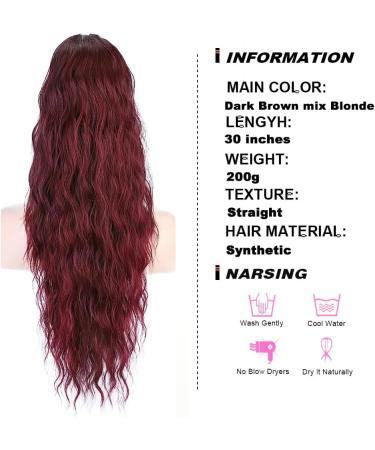 PORSMEER 28 Wine Red Beach Wave Ponytail Extension for Women - Buy Online on SooperMarket.com