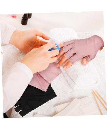 FOYTOKI 2 Pairs UV Gloves Gloves for Gel Nails Nail Gloves Fingerless Gloves Manicure Gloves Nail Art Accessory Nail Art Supplies Nail UV Rays Gloves - Buy Online on SooperMarket.com