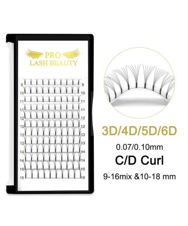 Premium 3D 4D 5D 6D Finished Eyelash Compartments - 0.07 & 0.10 Volume Eyelash Extensions | 15mm 7D-D Options for Stunning Looks - Buy Online on SooperMarket.com