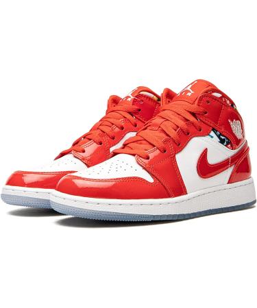 Nike Jordan Youth AIR Jordan 1 MID SE GS DC7248 600 Barcelona Sweater Red Patent - Size 5.5Y Chile Red/White-pollen - 5.5 Big Kid - Buy Now - Buy Online on SooperMarket.com