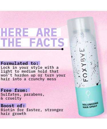 FoxyBae Big Tease Volumizing Hair Spray - Adds Volume, Hold, and Anti-Frizz - Biotin-Infused - 142g/5 Fl. OZ - Suitable for All Hair Types - Buy Online on SooperMarket.com