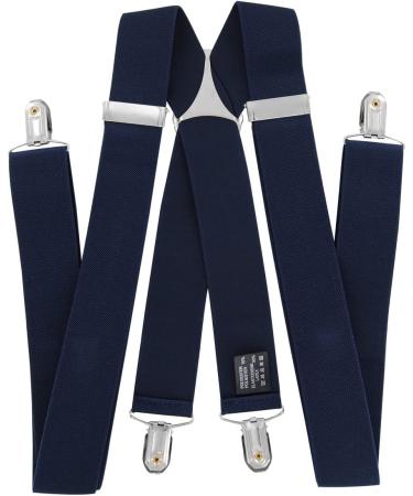 AXY Men's 35mm Wide Suspenders with 4 Strong Clips & Women's Black-Blue Variety | International Shipping - Buy Online on SooperMarket.com