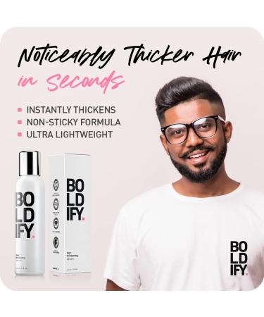 BOLDIFY Hair Thickening Serum - Top Rated Hair Volumizer for Women & Men - Natural 3-in-1 Leave-In Conditioner for Thicker Hair Day One - Buy Online on SooperMarket.com