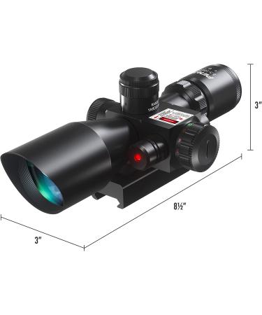 Pinty 2.5-10x40 Tactical Rifle Scope with Red Laser Combo - Green Lens - Buy Online on SooperMarket.com