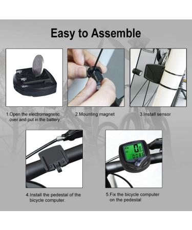 YS Bicycle Speedometer and Odometer - Wireless Waterproof Bike Computer with LCD Display - Buy Online on SooperMarket.com
