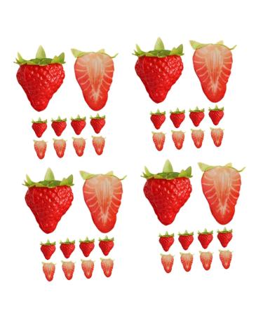 Alipis Fruit Decor 40 Pcs Artificial Strawberry Fruit Home Decor Strawberries Fake Strawberry Lifelike Strawberry Cute Strawberry Stuff Strawberry Birthday Decorations Pvc Props Window As Shownx4pcs 4.00X3.00X3.00CMx4pcs