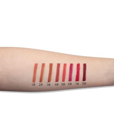 DELISOUL 8-Piece Matte Lip Liner Pencil Set - Waterproof & Long-Lasting with Sharpener - Buy Online on SooperMarket.com