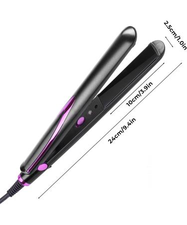 2-in-1 Hair Straightener and Curler - Professional Ceramic Multi-Styler - Dual Voltage - Fast Heating - Purple Black - Buy Online on SooperMarket.com