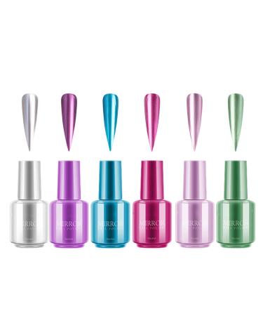 Miiro Glitter Nail Polish Glitter Nail Polish Glimmer Varnish Shiny Shimmer Manicure Varnish 6 Colours