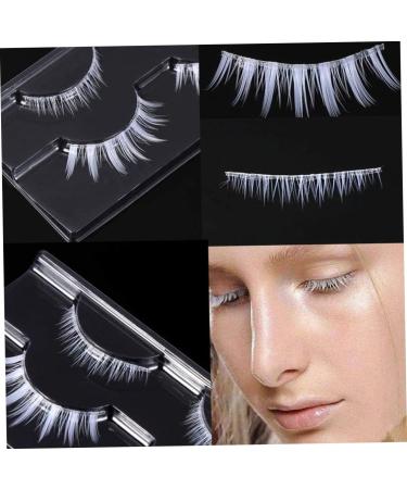 White False Eyelashes Halloween Colorful Eye Lashes Extension Tools Cosplay Makeup Natural Looking Masquerade Party Eyelashes Halloween Decorations Halloween Decor - Buy Online on SooperMarket.com
