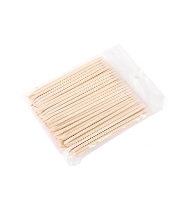 100 pieces orange wooden sticks rose wooden stick manicure double -sided nail shaver wood nail shatbes pedicure cuticle pusher wooden for manicure accessories art pedicure nail skin care