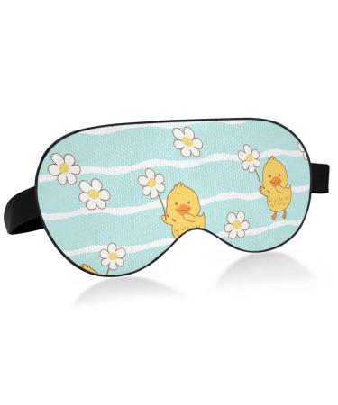 Haskirky Light Blocking Eye Mask Breathable and Adjustable Adult Men and Women Travel on Business Trips Yoga Meditation Light Smooth Comfortable Eye Mask Office Deep Sleep Goodies Daisies and Cute