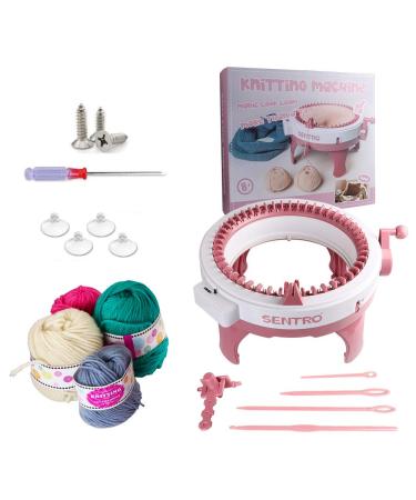Umootek Knitting Machine SENTRO 48 Needles Smart Weaving Loom Round Spinning Knitting Machines with Row Counter Knitting Board Rotating Double Loom Weaving Loom Machine Kit