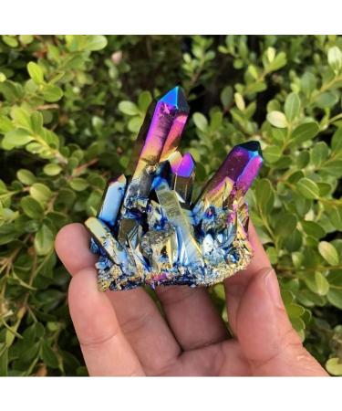 Choice of Gifts 50g/80/120g Natural Quartz Crystal Titanium Cluster Specimen Stone Vibration Stone HOMEZHOU (Size : 80g) - Buy Online on SooperMarket.com