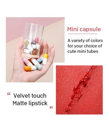 SWETIYOU Mini Matte Lipstick Capsules Set - 16 Pcs Cute Waterproof Long Lasting Velvet Lips - Buy Online on SooperMarket.com