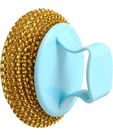 Pots Metal Sponges Easy to Use Durable Practical Stainless Steel Wire Ball with Handle for Kitchen (Gold) - Buy Online on SooperMarket.com