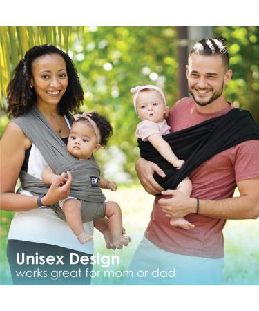 Baby K'tan Breeze Black Small Baby Wrap Carrier - Infant & Child Sling for Newborns up to 35 lbs - No Tying or Rings - Easy Babywearing for Parents - Size Small - Buy Online on SooperMarket.com