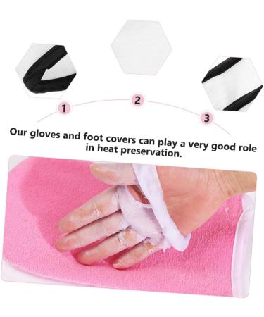Mikinona 4 Pairs Hand and Foot Mask Fabric Paraffin Socks Moisture Glovesfor Dry Hand Foot Spa Covers Paraffin Bags Hand Spa Gloves Paraffin Wax Gloves Spa Socks Thicken Towel - Buy Online on SooperMarket.com