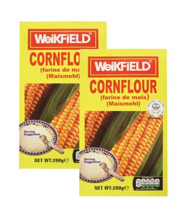 Weikfield Corn Flour 200g (Pack of 2) - Great Aroma & Flavor - Enriches your Taste Buds - Gluten-Free Thickening Agent for Cooking & Baking